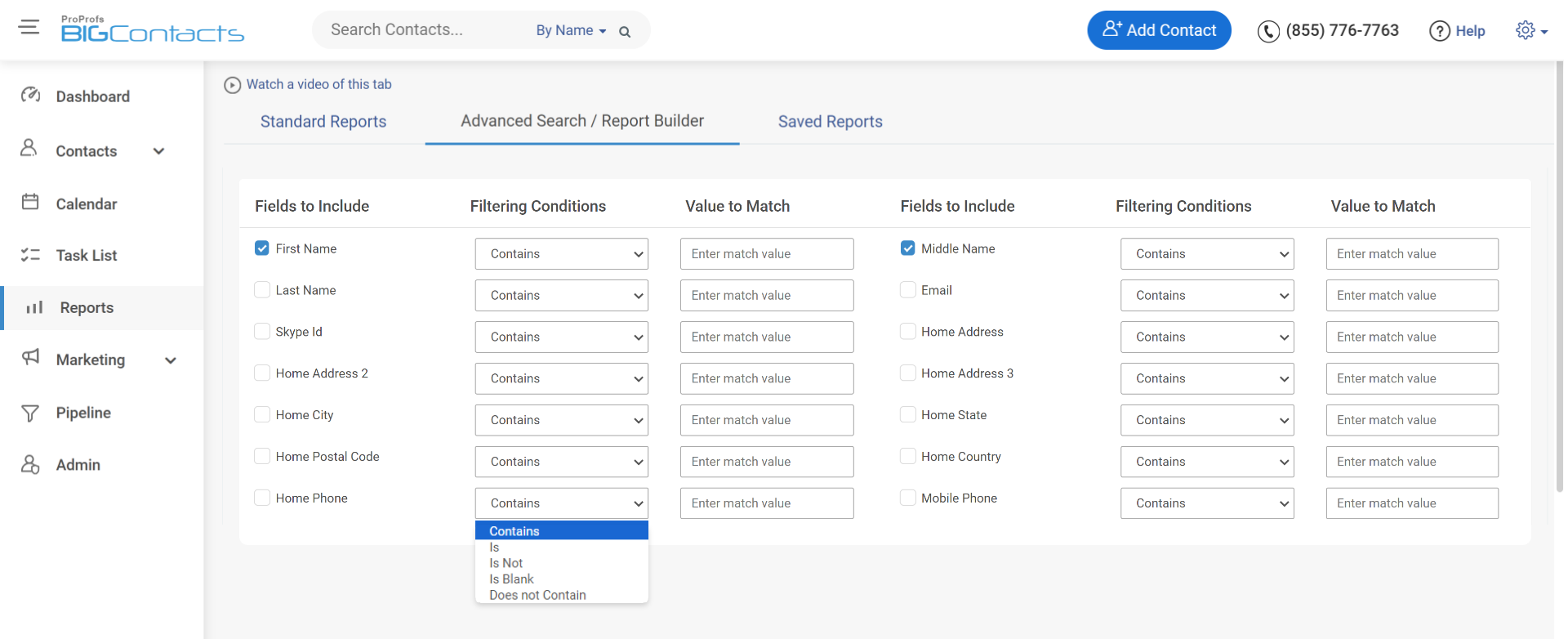 CRM provides the detailed reports