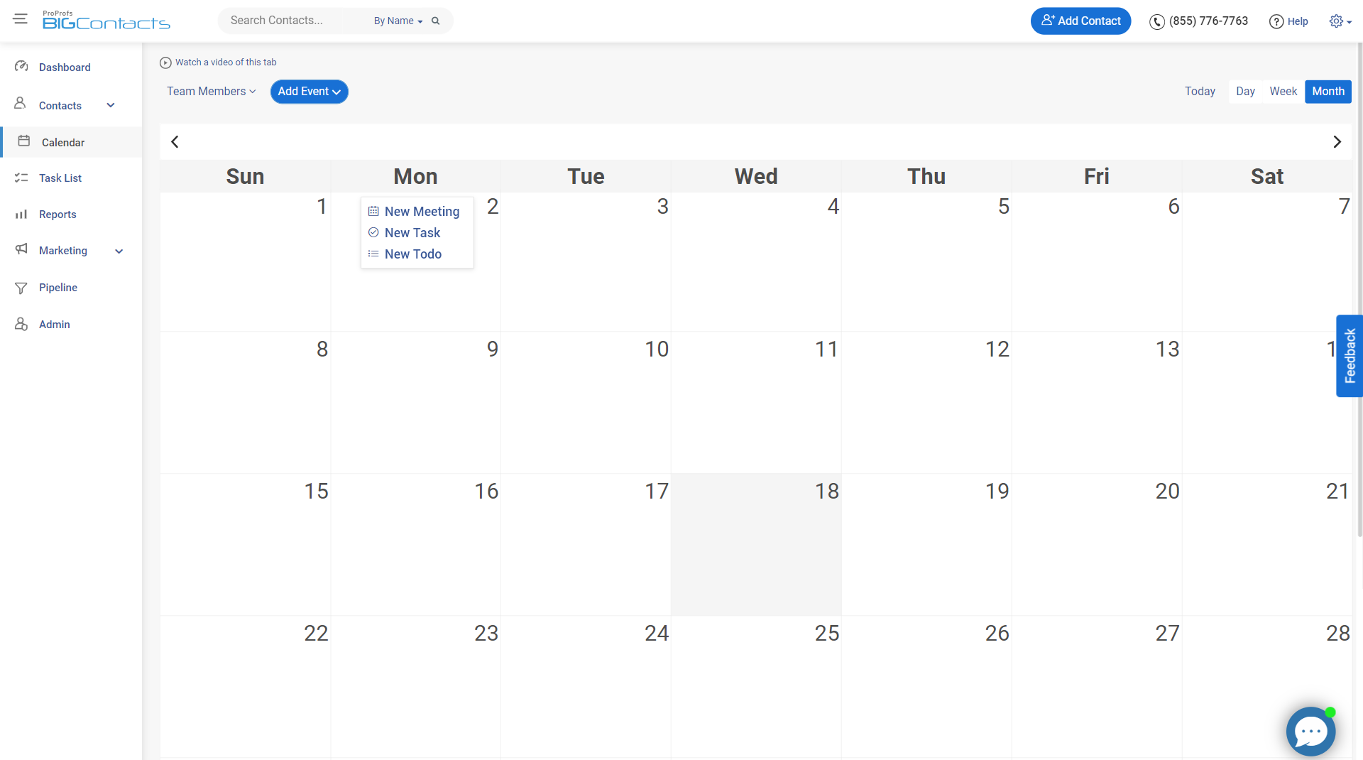 Calendar Tracking through CRM