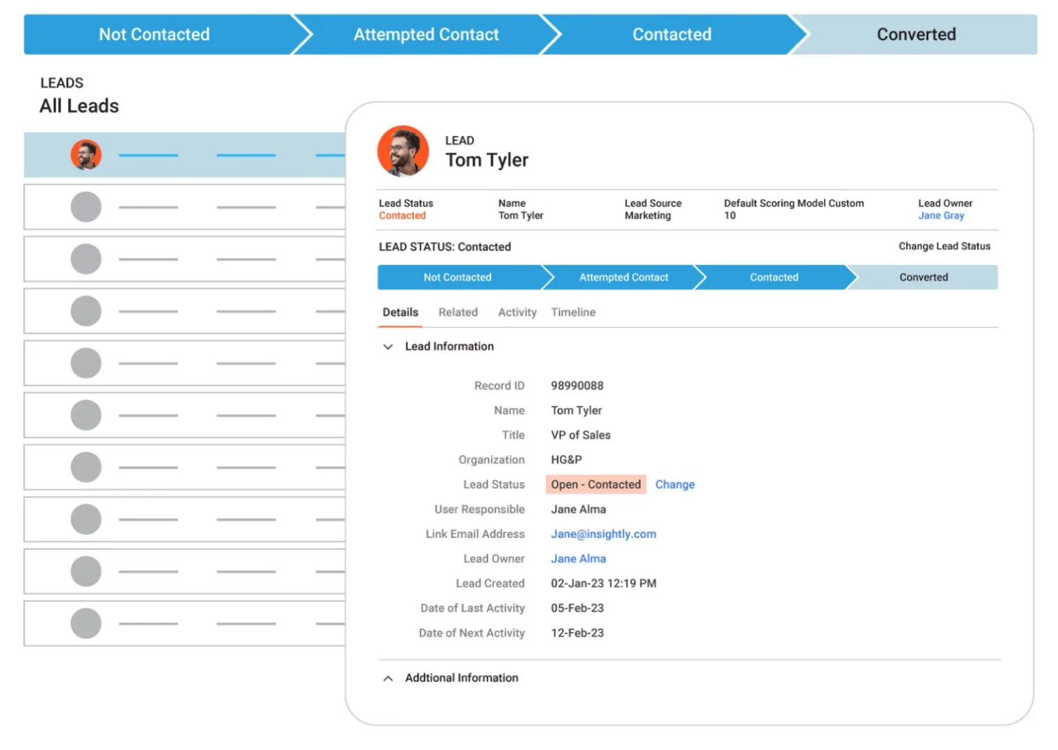 Insightly - Best for Lead Routing & Workflow Automation